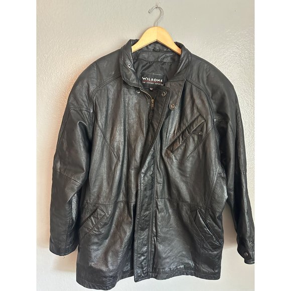 Vintage Wilson Leather Jacket Genuine Leather, Size XL - Picture 2 of 16
